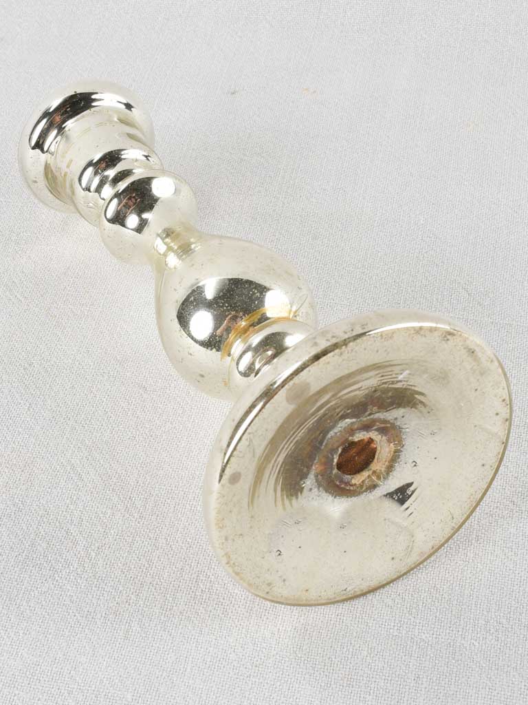 Glorious mercury blown glass candlestick