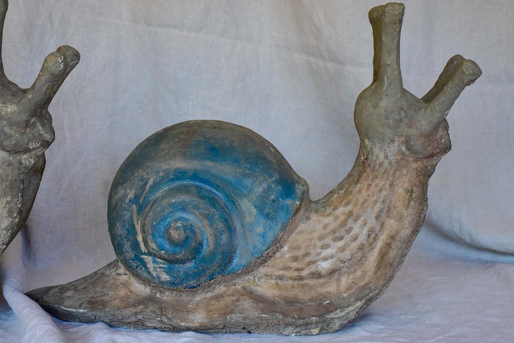 Pair of large French garden snails - 1950's