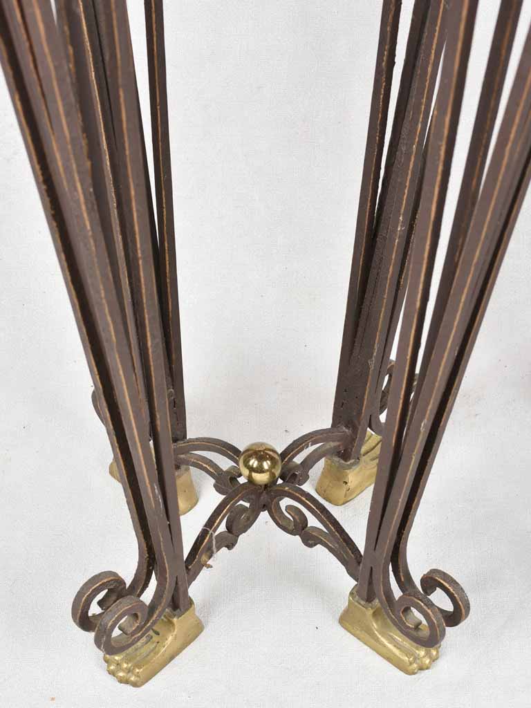 Pair of Art Deco wrought iron pedestals 41¼"