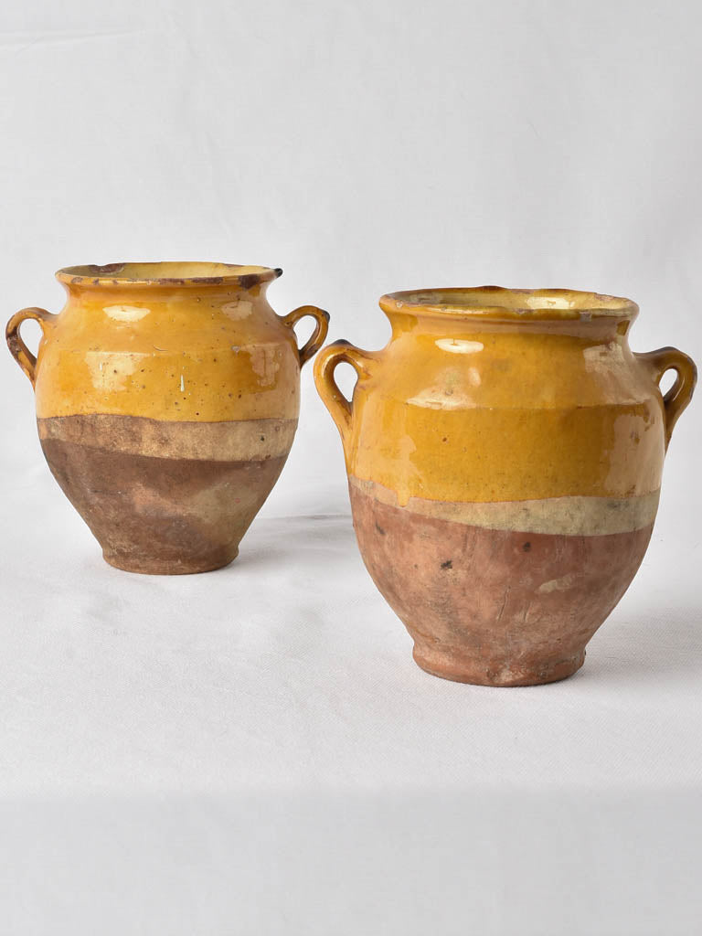 Pair of small confit pots 6¼"