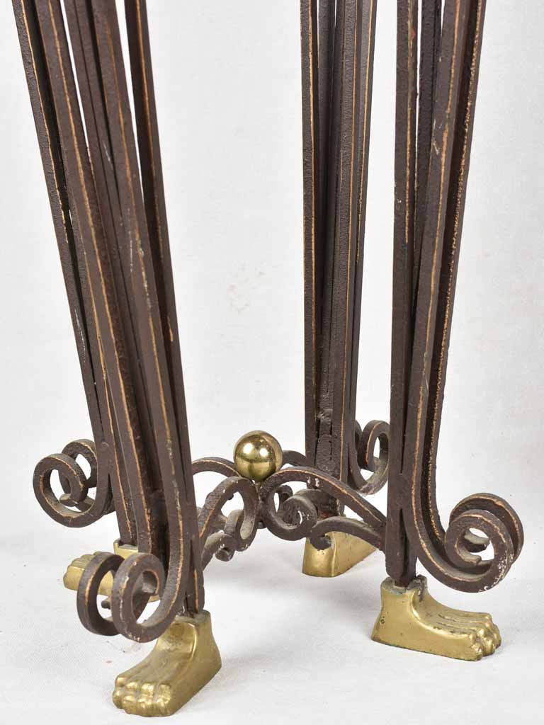 Pair of Art Deco wrought iron pedestals 41¼"