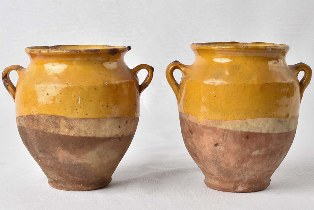 Pair of small confit pots 6¼"