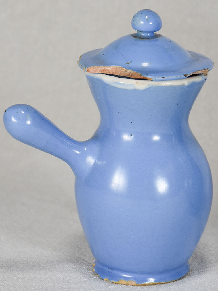 Two blue lidded pots from Sète - 19th century