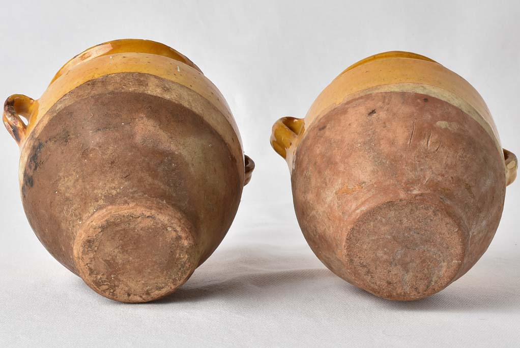 Pair of small confit pots 6¼"