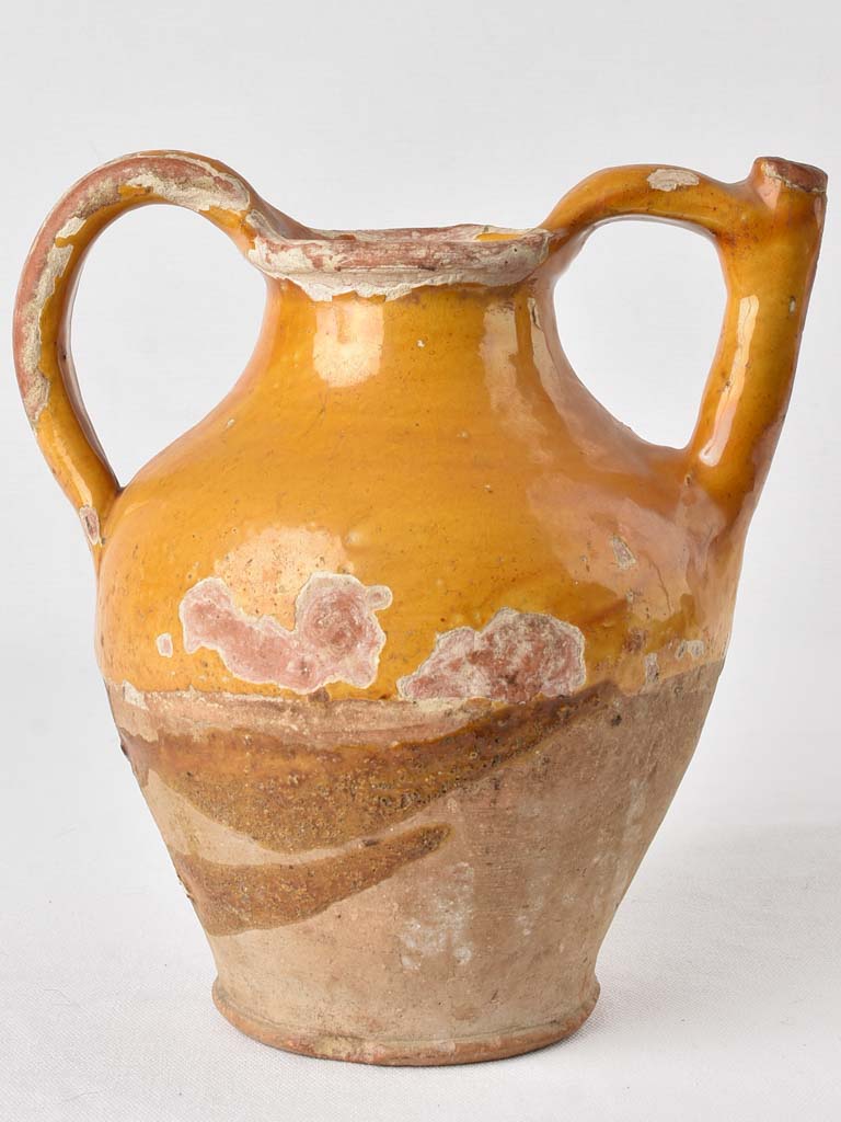 Nineteenth-century Antique Ocher Glazed Pitcher