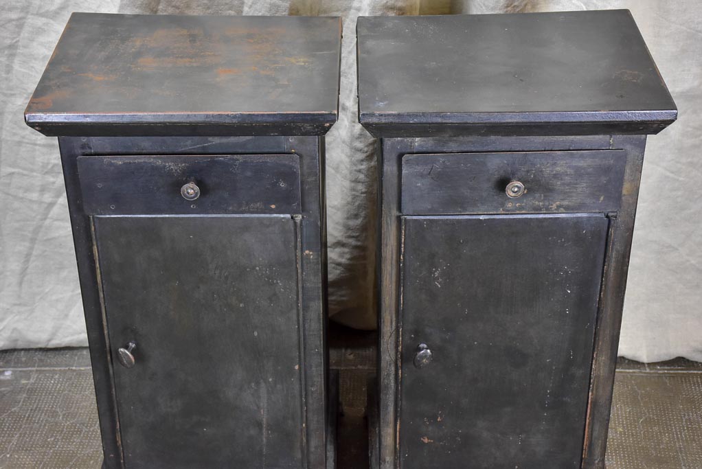 Pair of antique industrial nightstands