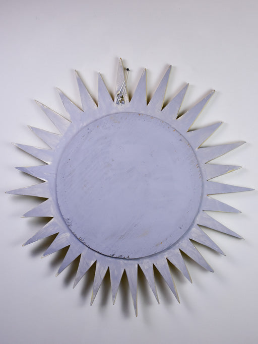 Mid century French sunburst mirror with painted frame 30¾"