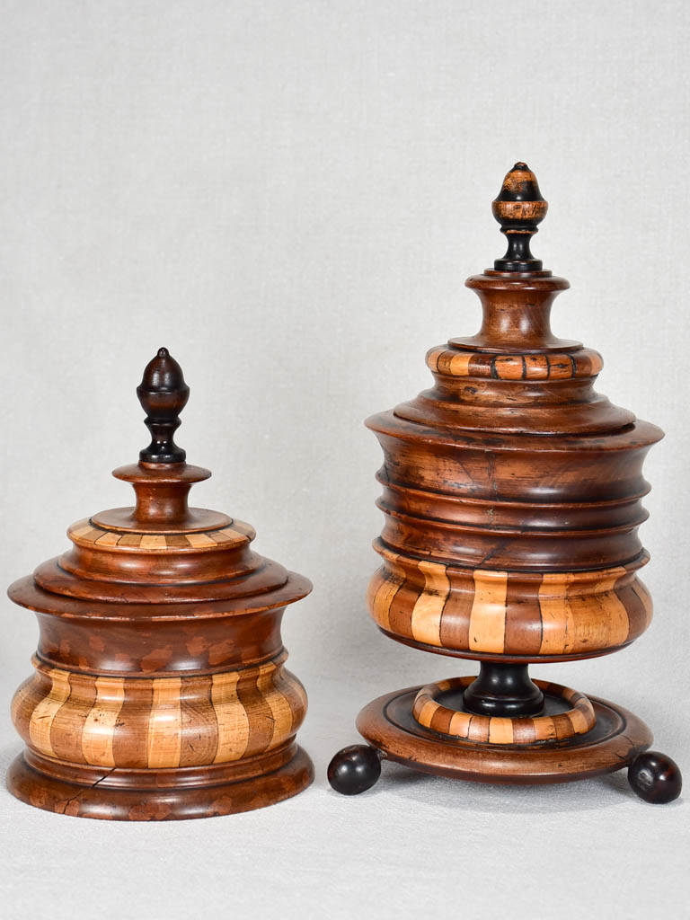 Two 19th-century English tobacco containers