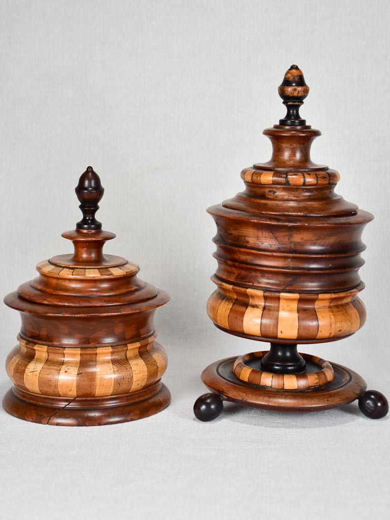 Two 19th-century English tobacco containers