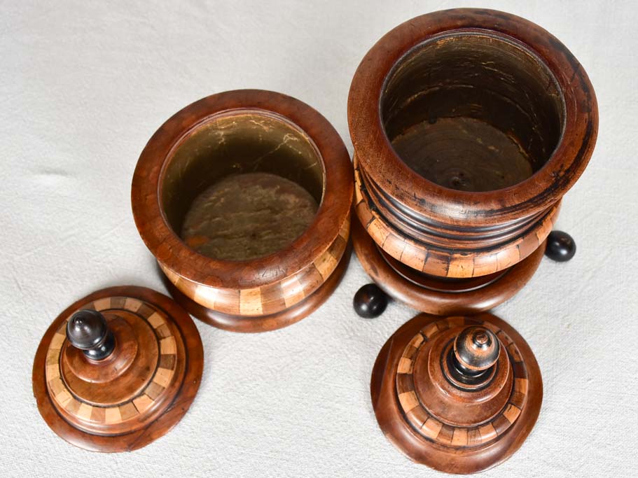 Two 19th-century English tobacco containers