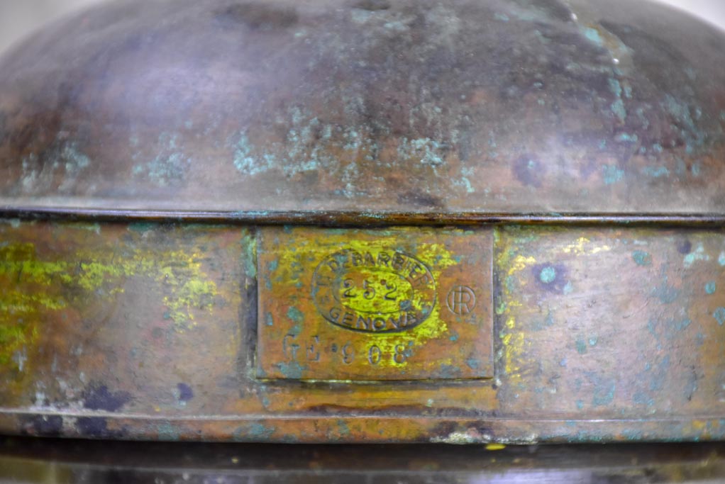 Pair of antique boat lanterns - 1908 Genova