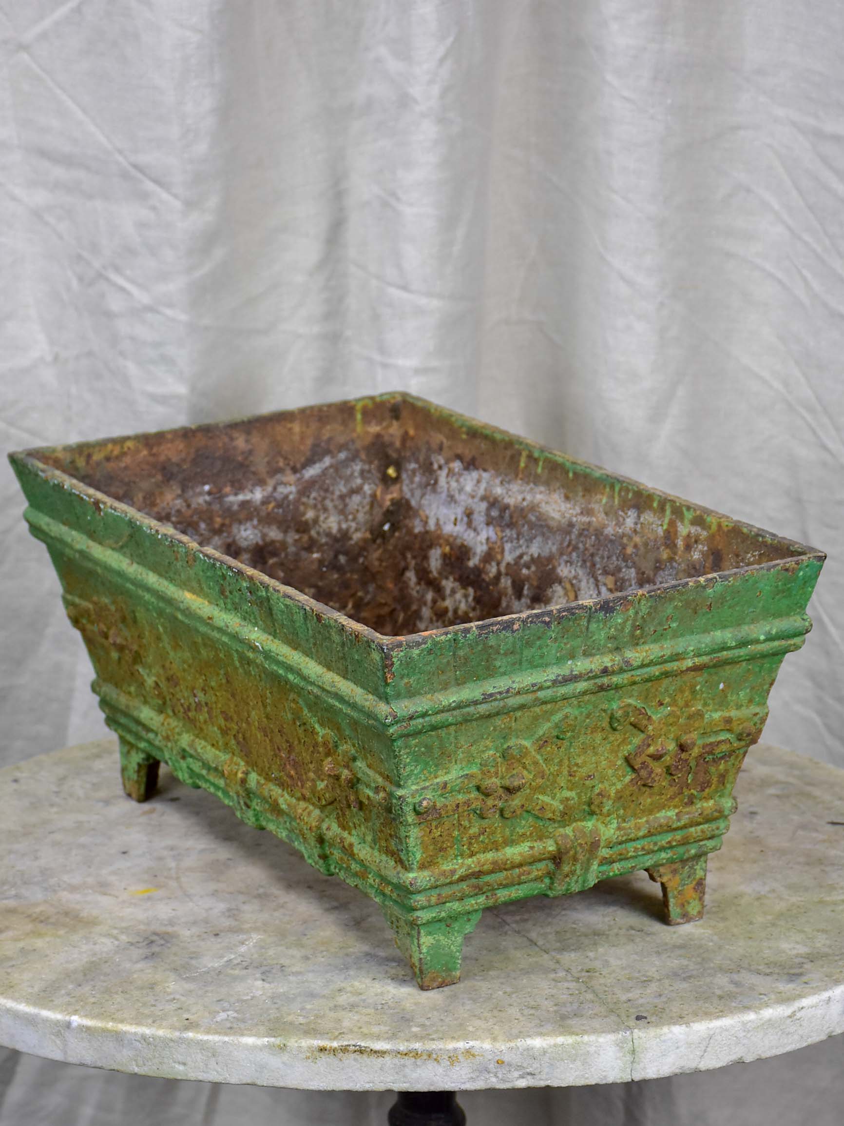 Antique French cast iron garden planter