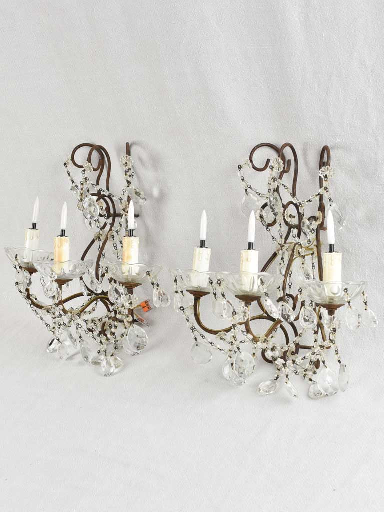 Pair of antique Italian wall appliques 17"