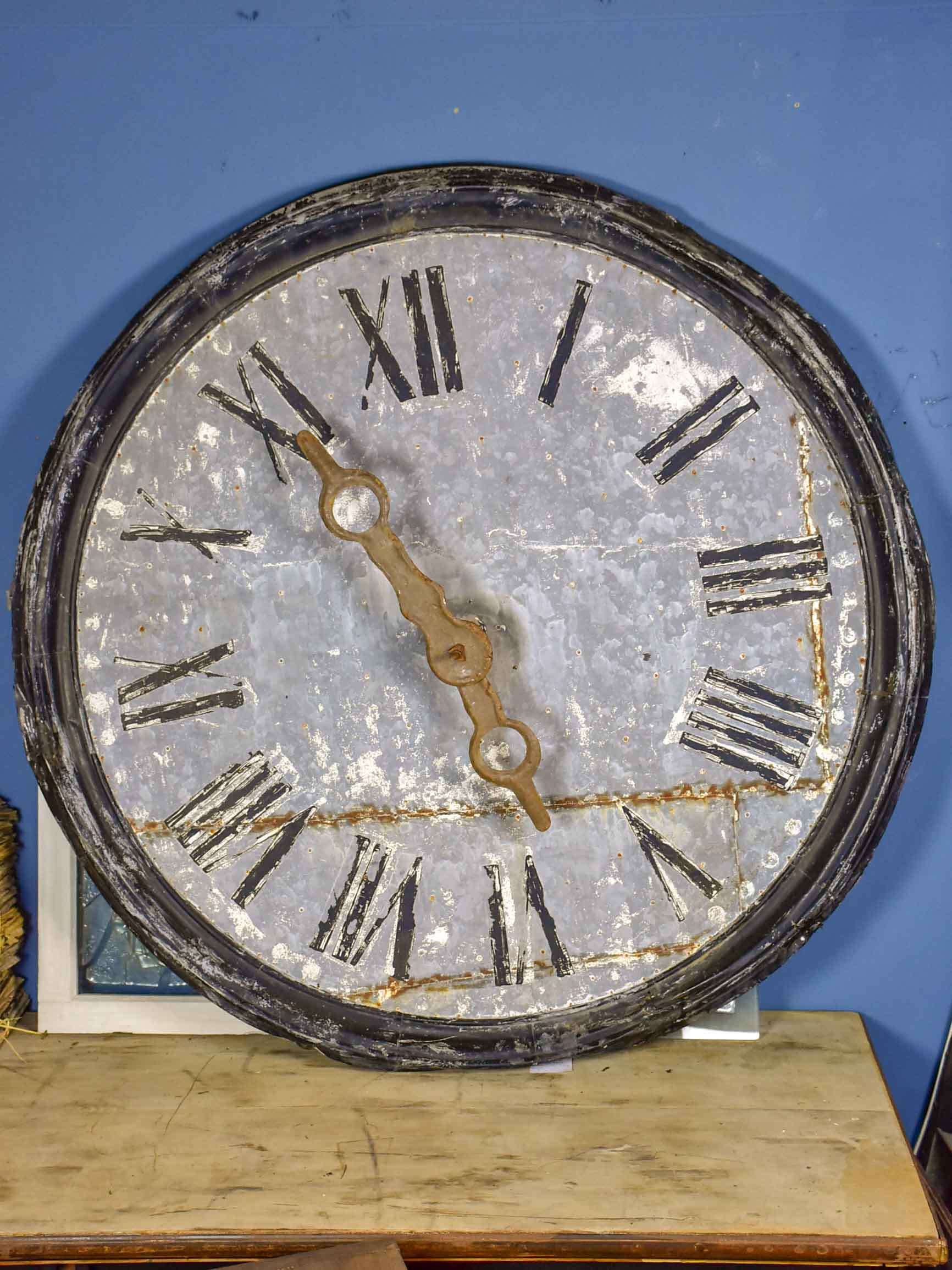 Very large antique French village clock