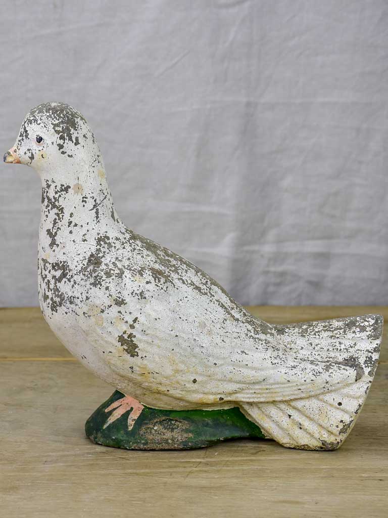 1960's cement garden sculpture of a white dove