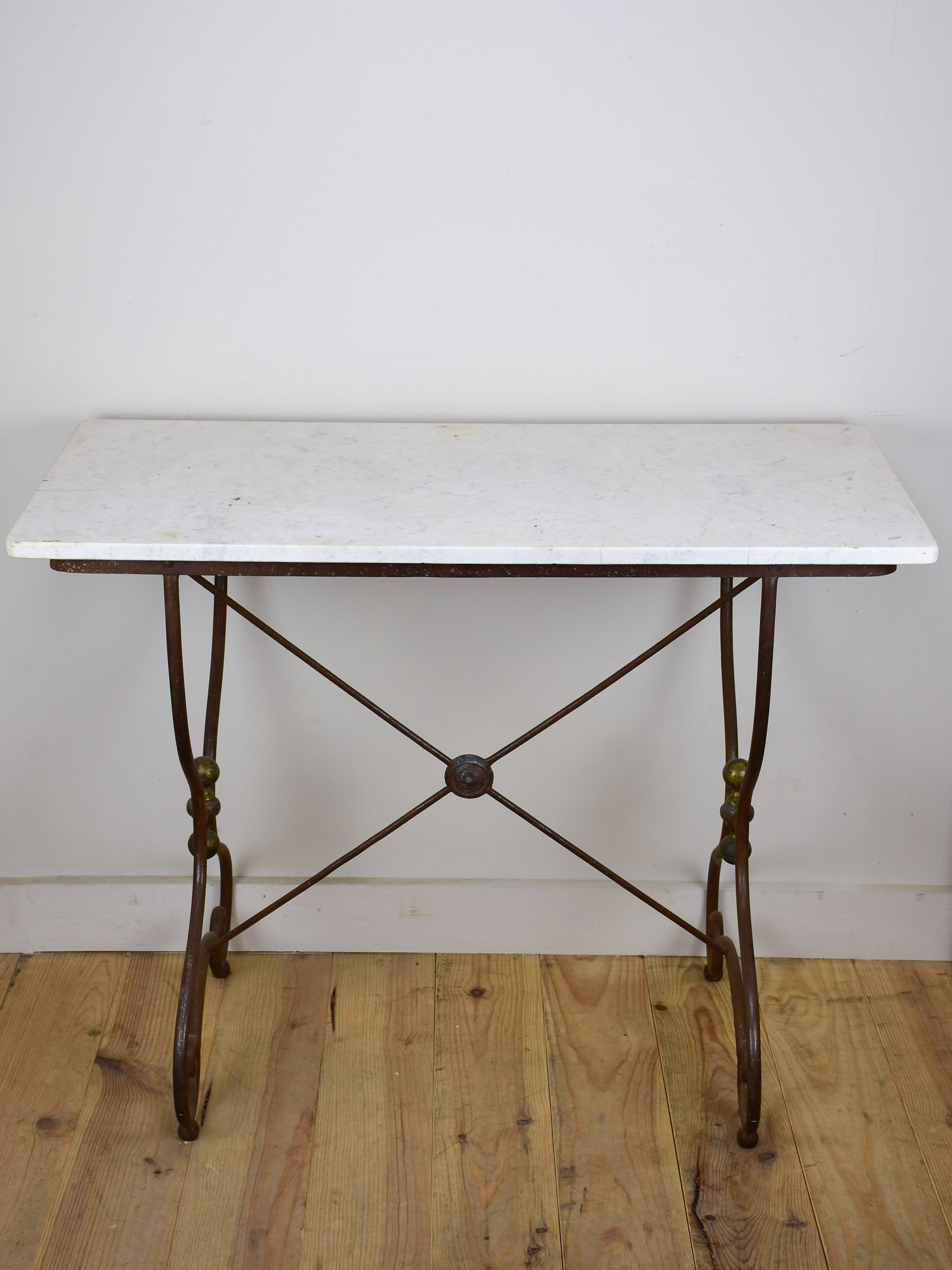 Rectangular French marble bistro table