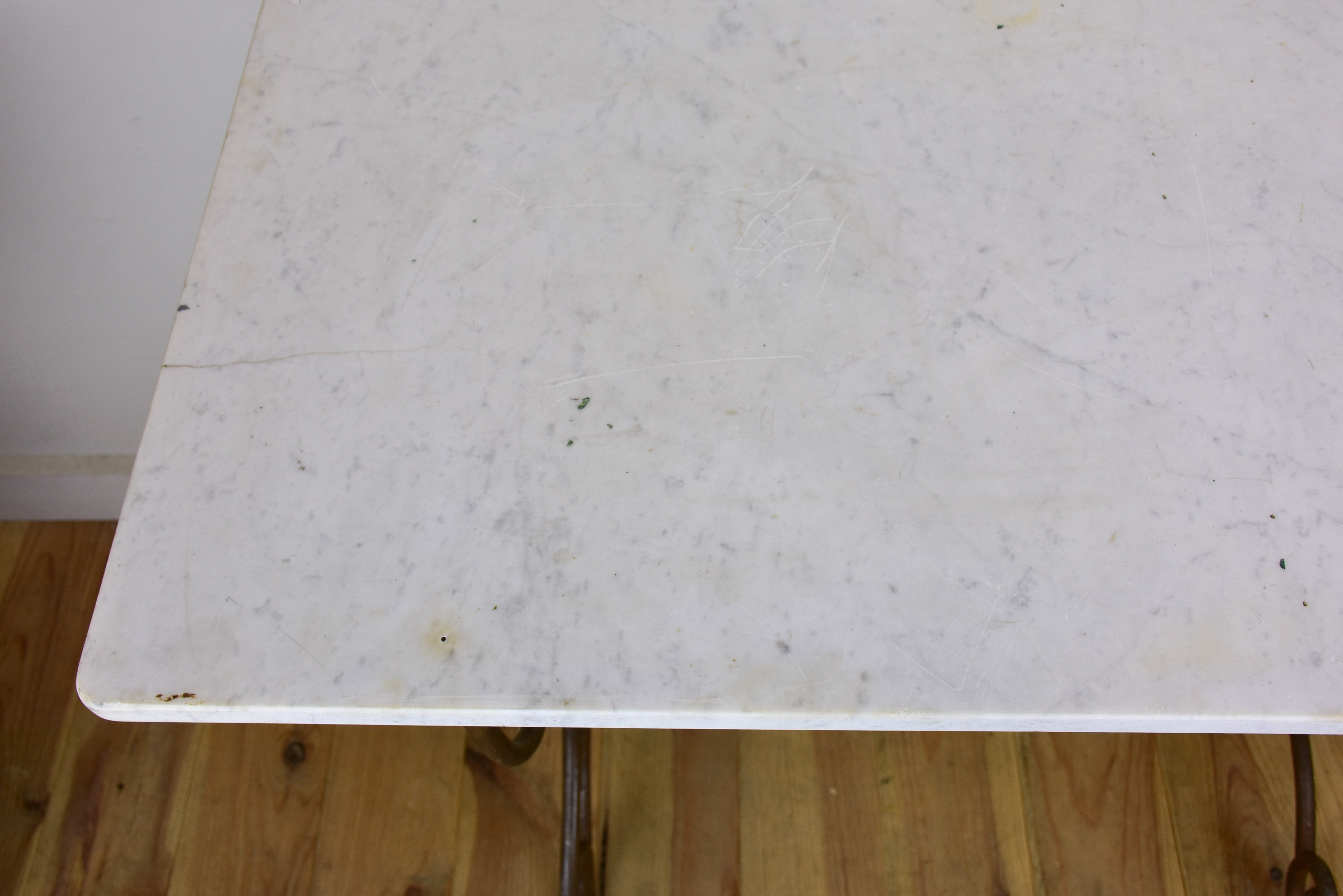 Rectangular French marble bistro table