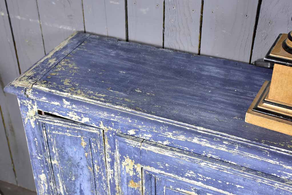 Late 18th Century blue L shaped corner cupboard / counter