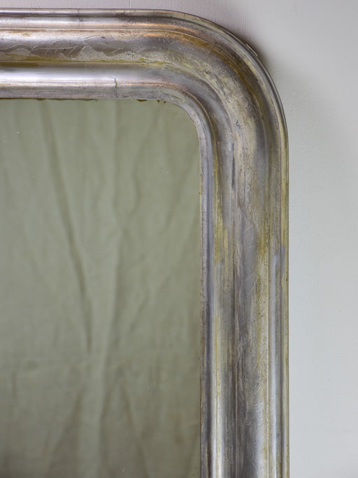 19th Century French Louis Philippe mirror with silver frame 29¼" x 42½"