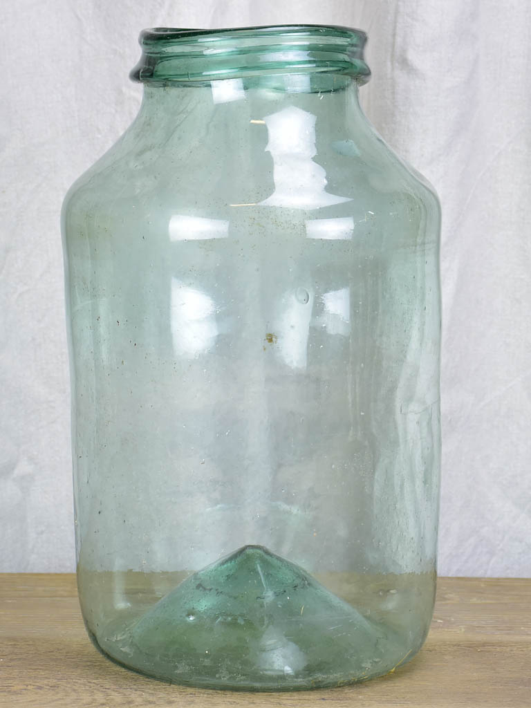 Very large blown glass preserving jar 17"