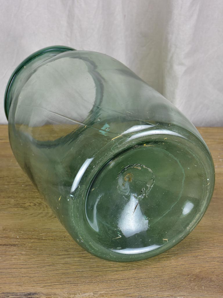 Very large blown glass preserving jar - with bubbles 17"