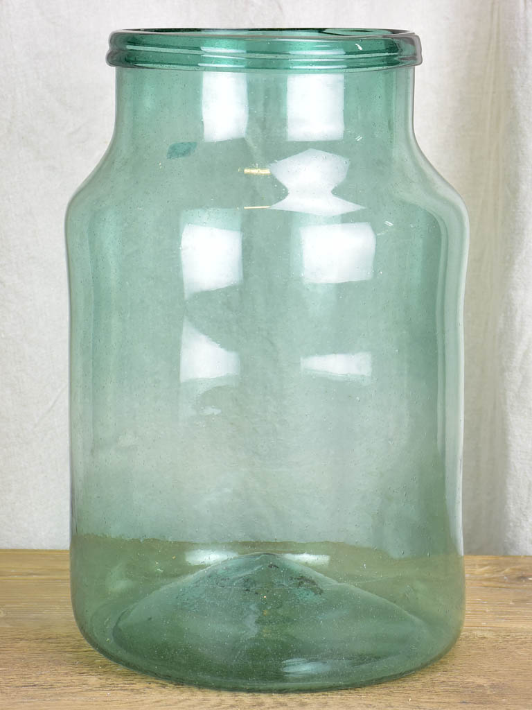 Very large blown glass preserving jar - hand blown 15¼"