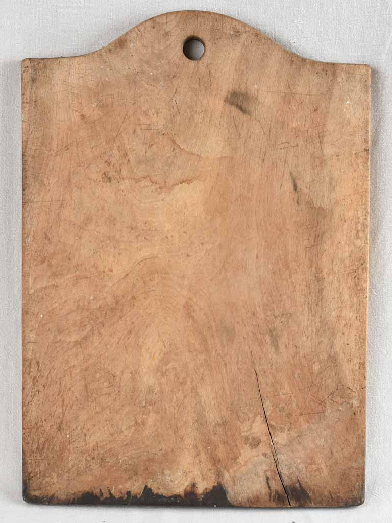 Large antique French cutting board - rounded - 25½"