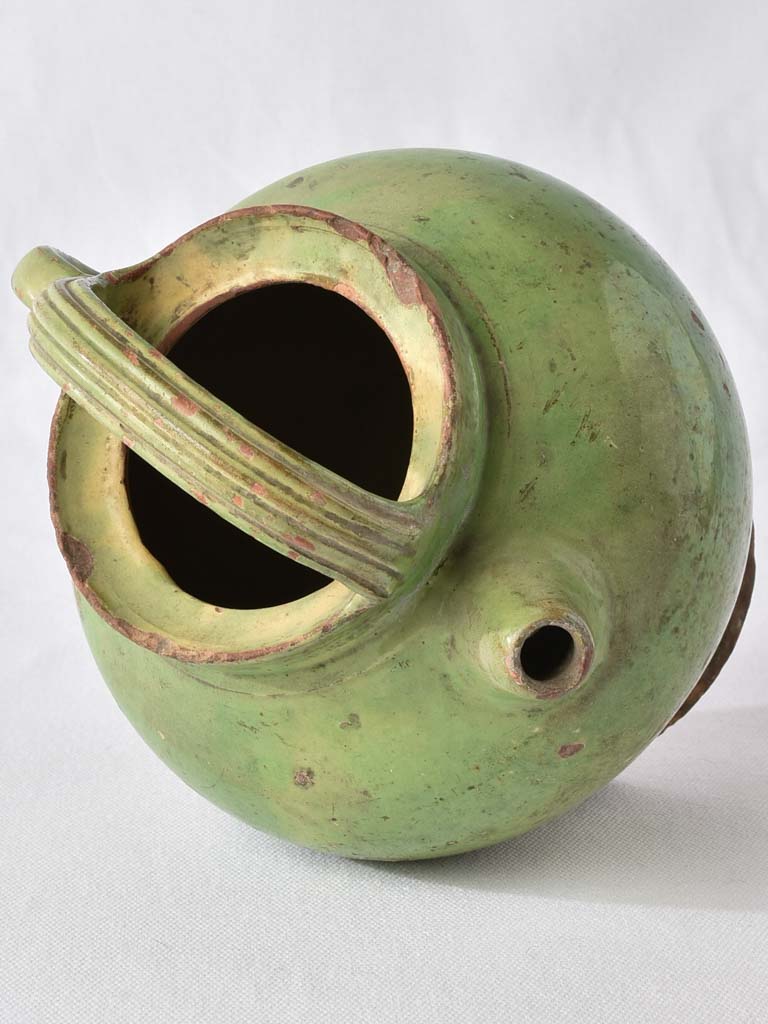 Small green pitcher - 19th century 9½"