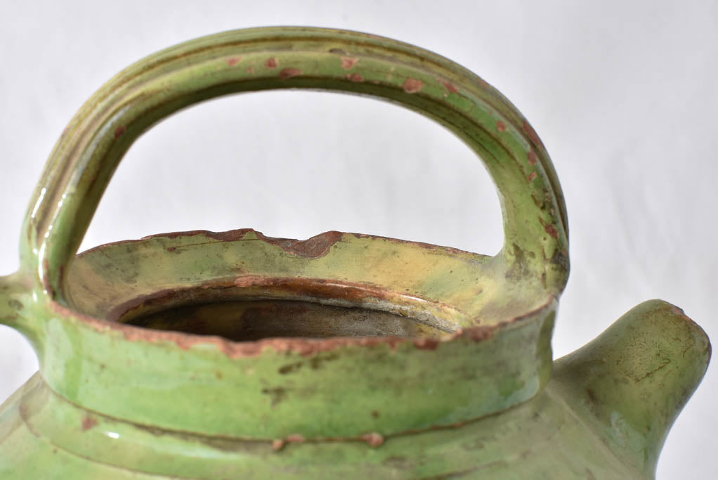 Small green pitcher - 19th century 9½"