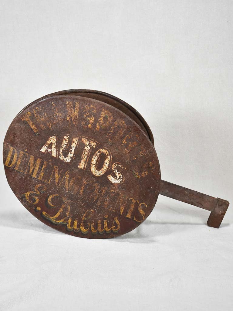 Antique French double sign - Autos 26¾"