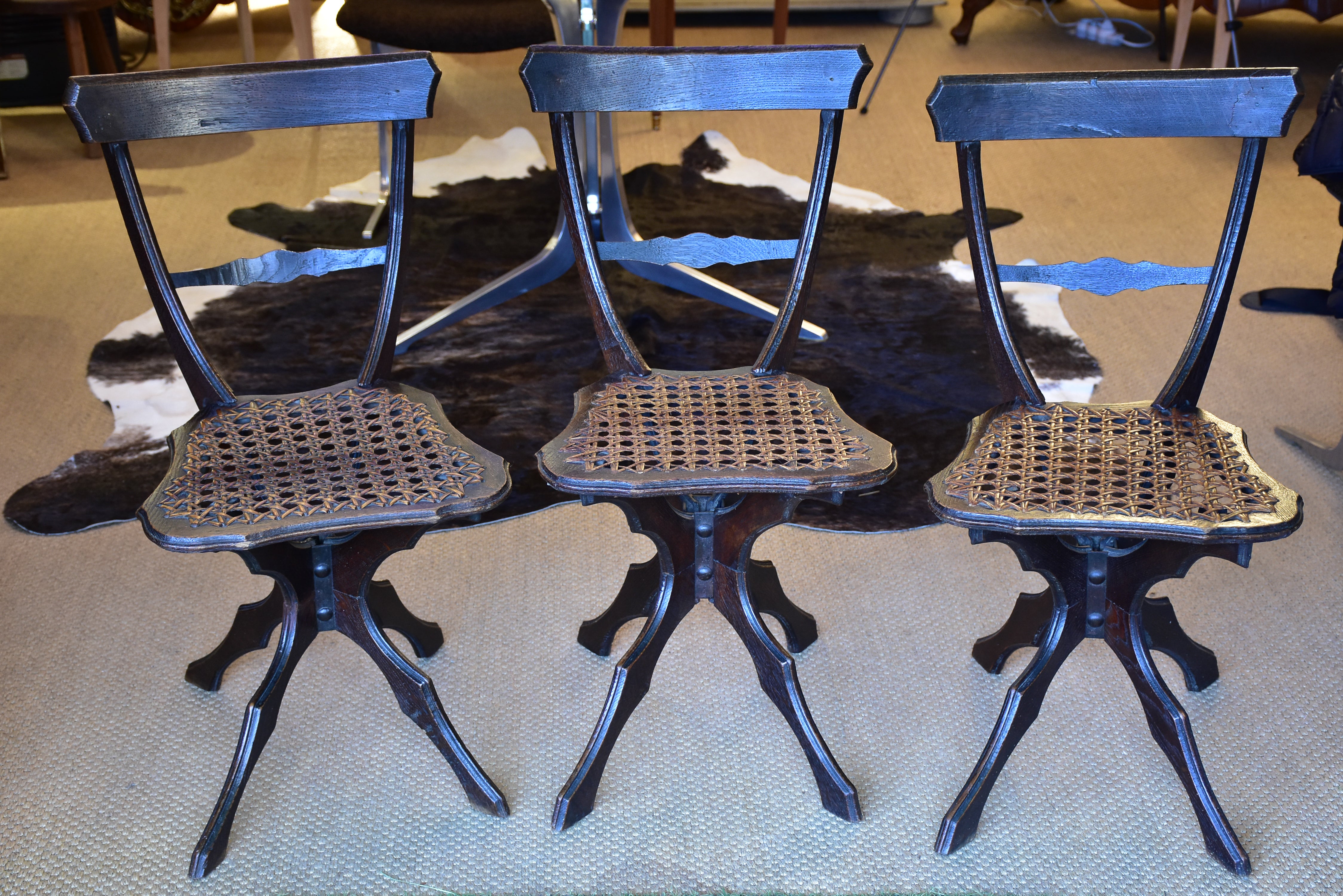 Three decorative French chairs 19th century