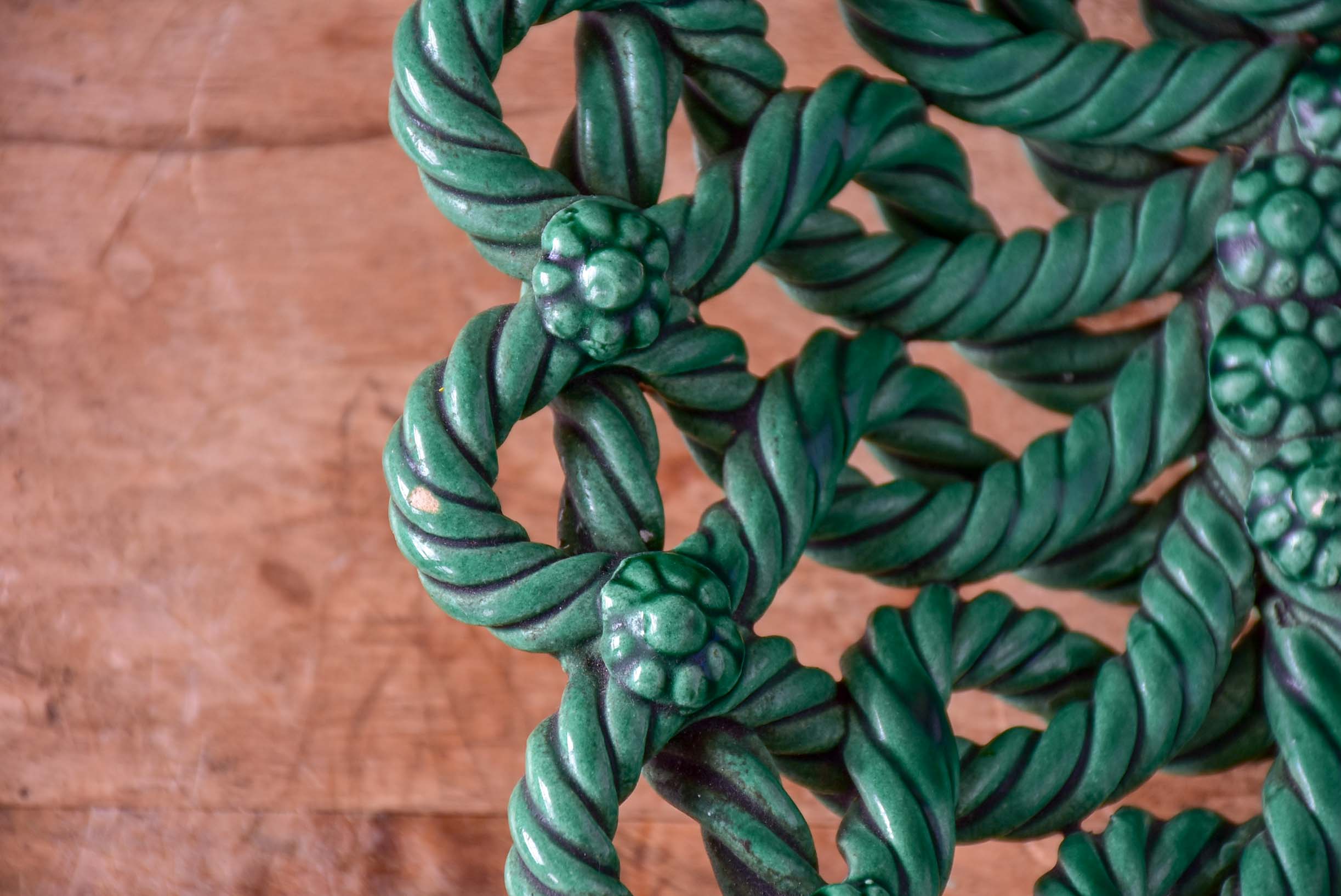 Vintage Vallauris bowl with green glaze