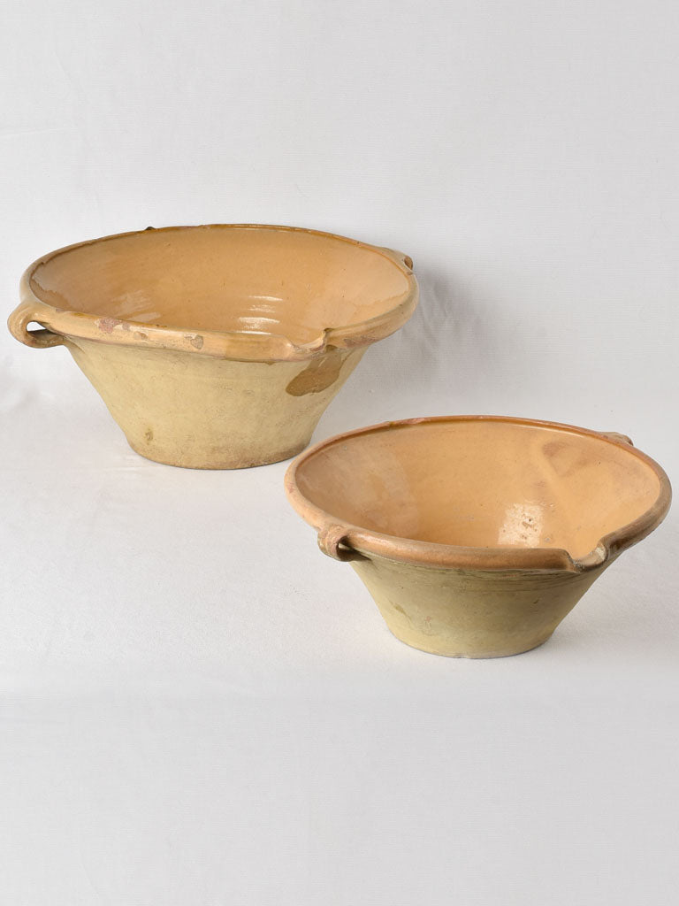 Antique Provençale 'tian' bowl in yellow