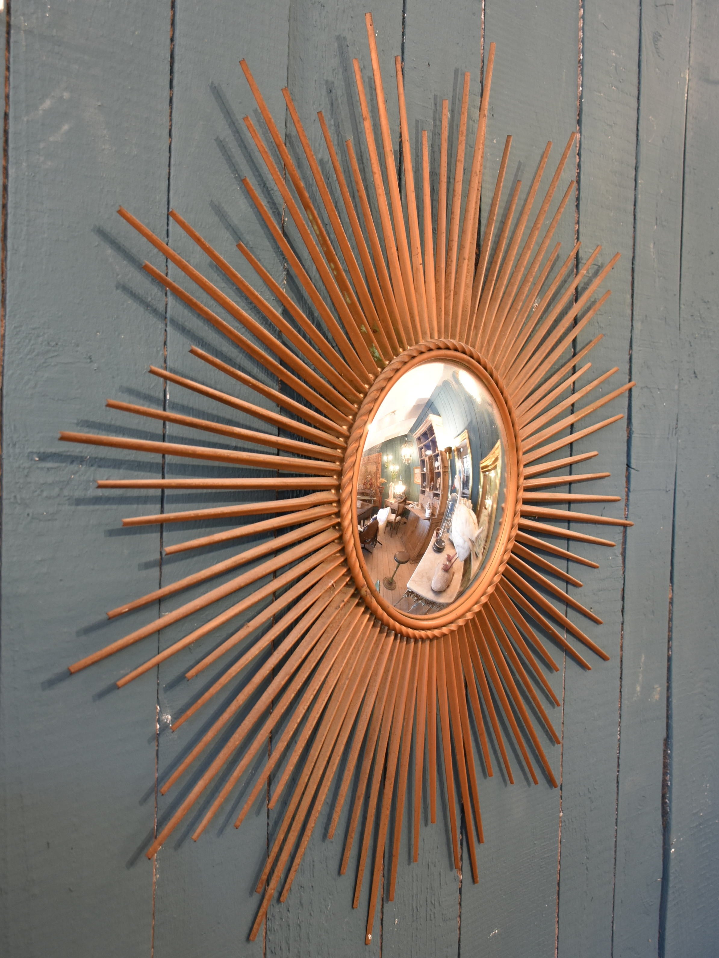 1950s Chaty Vallauris sunburst mirror