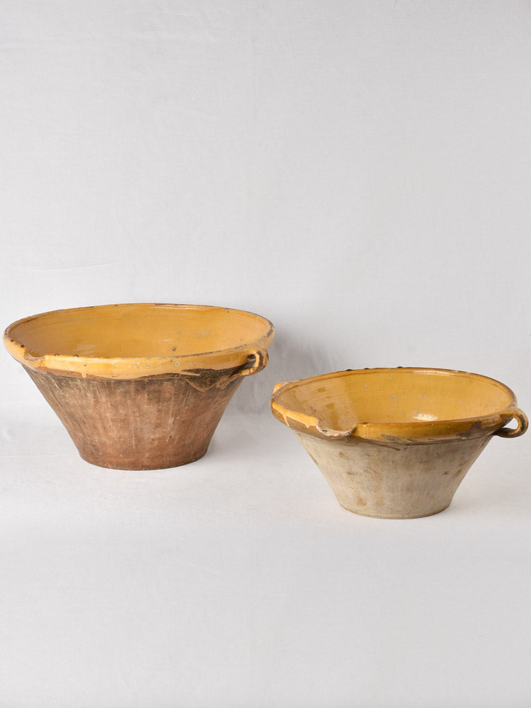 Antique lavishly-glazed Provencal Tian Bowls