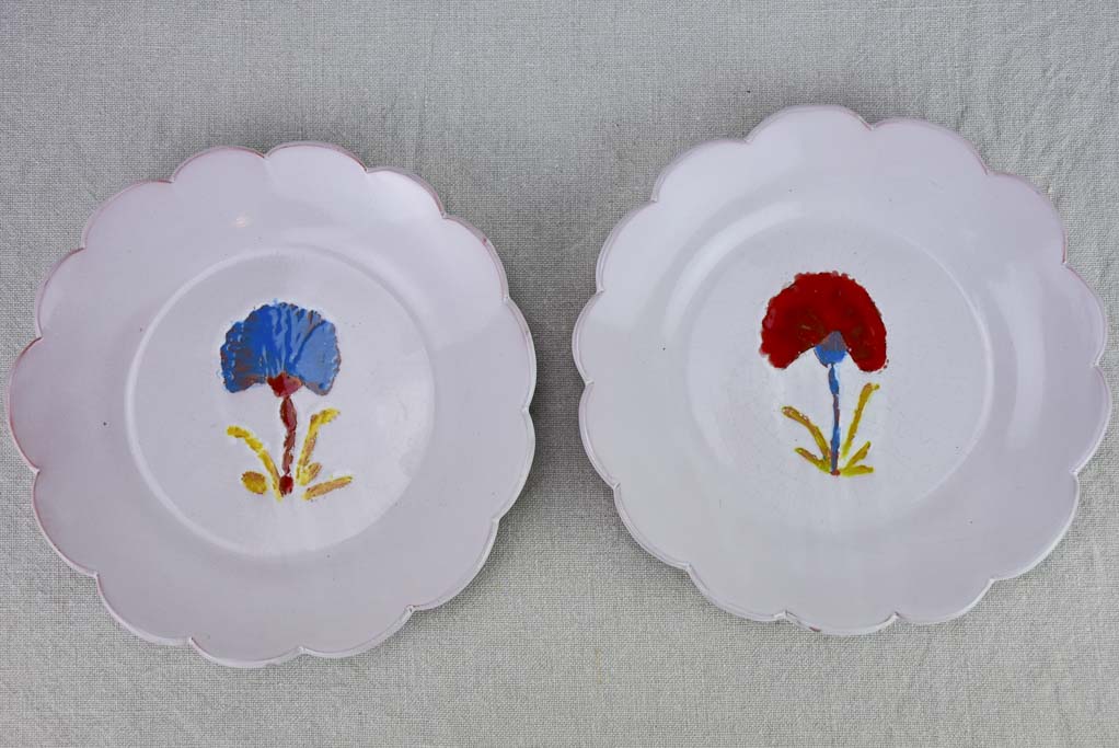 Artisanal Red & Blue Floral Plates