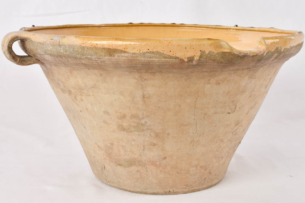 Classic French rustic glazed clay bowls