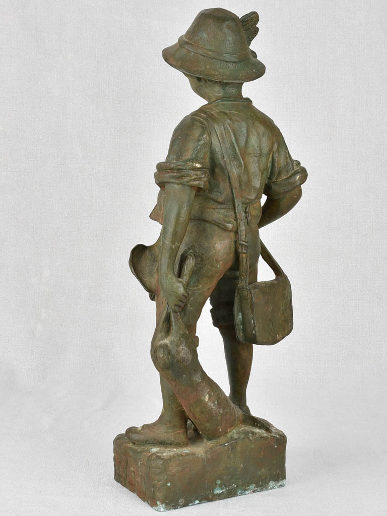 Nostalgic Cast-Iron Boy with Hare