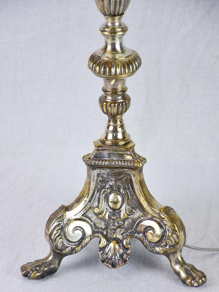 19th Century French candlestick lamp - large 32"