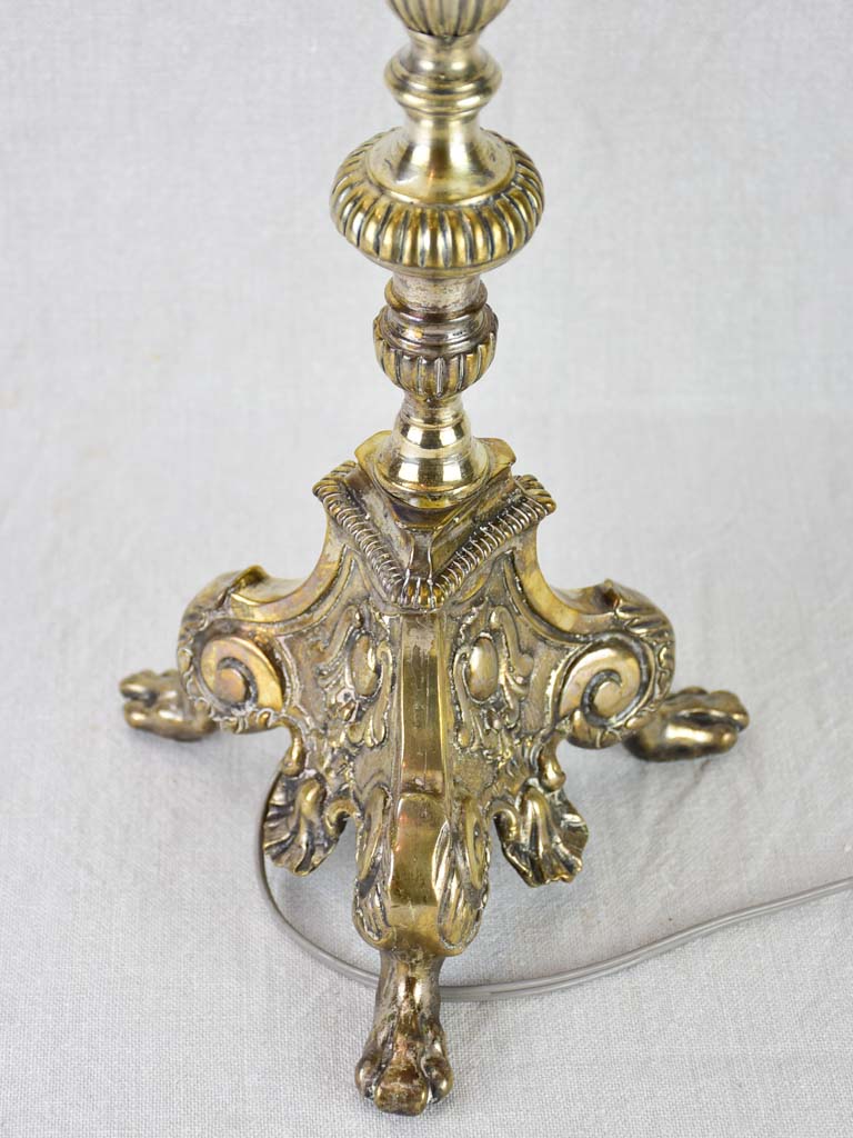 19th Century French candlestick lamp - large 32"