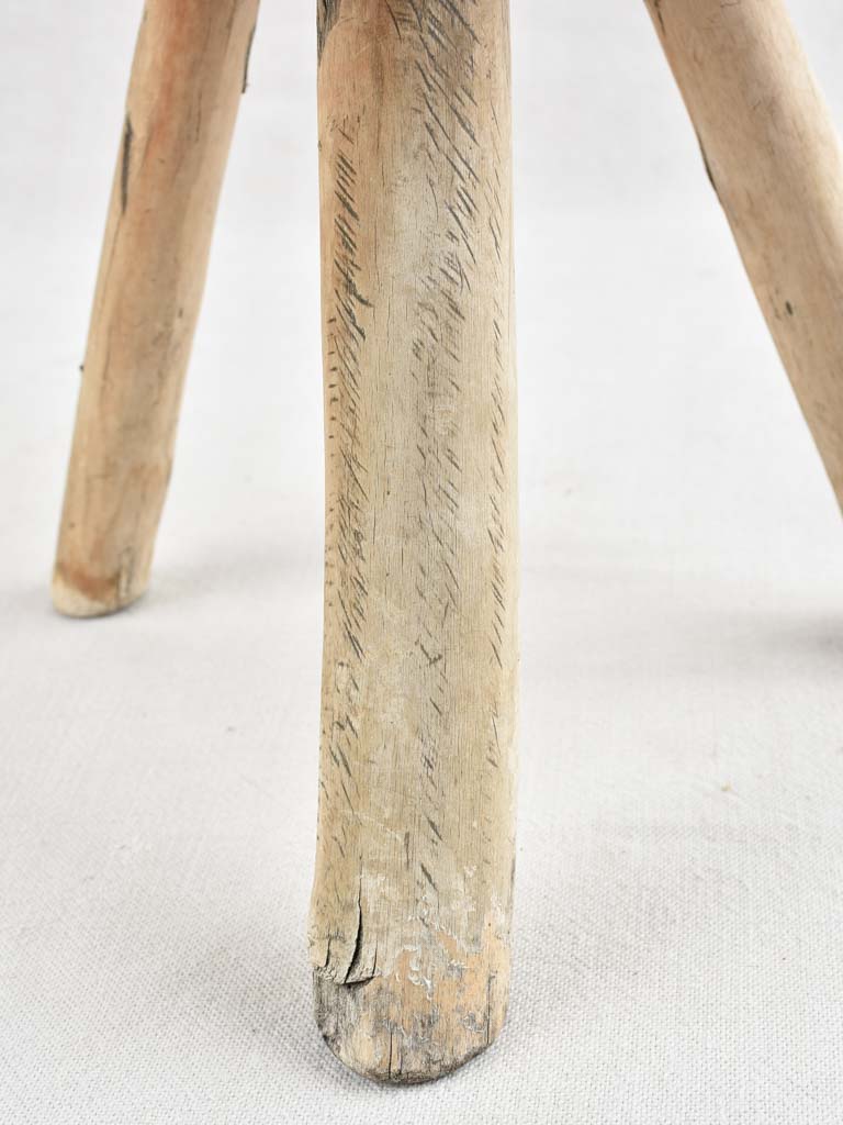 Primitive 3 legged wooden stool