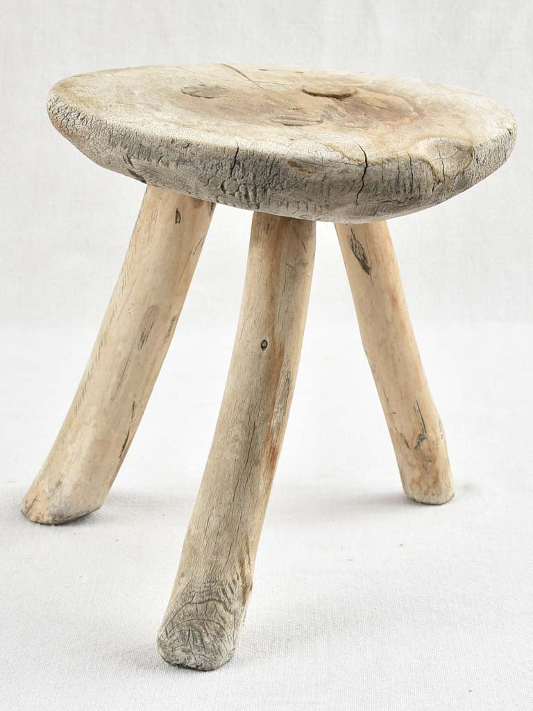 Primitive 3 legged wooden stool