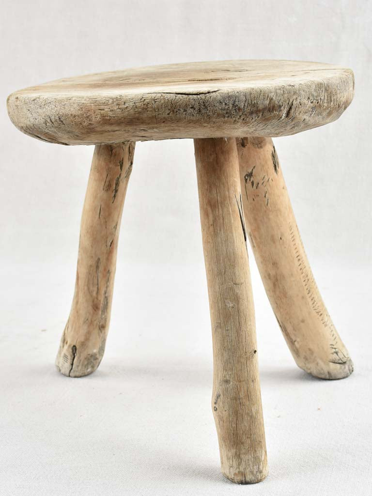 Primitive 3 legged wooden stool