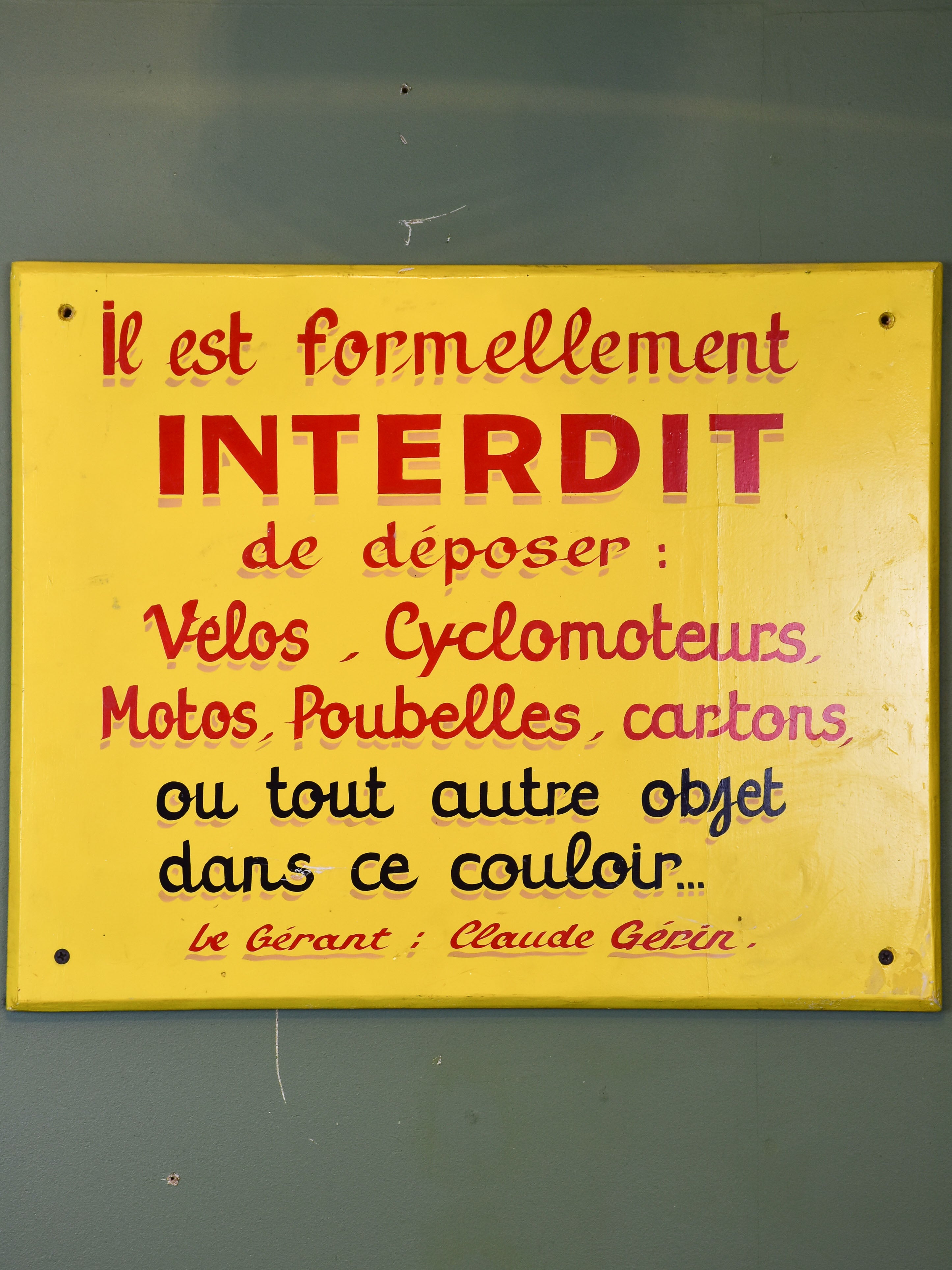 Vintage French sign