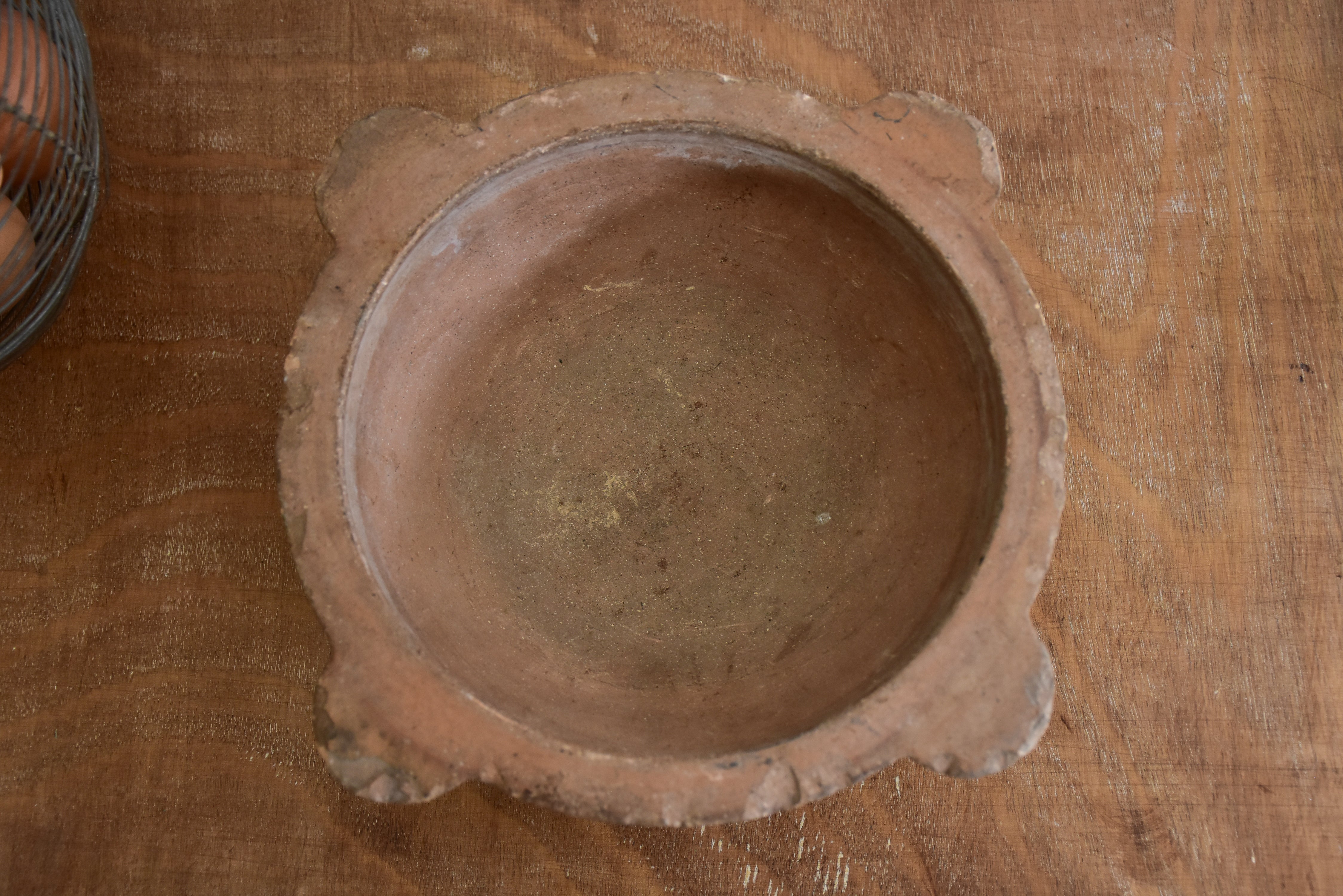 Vintage French mortar and pestle - terracotta