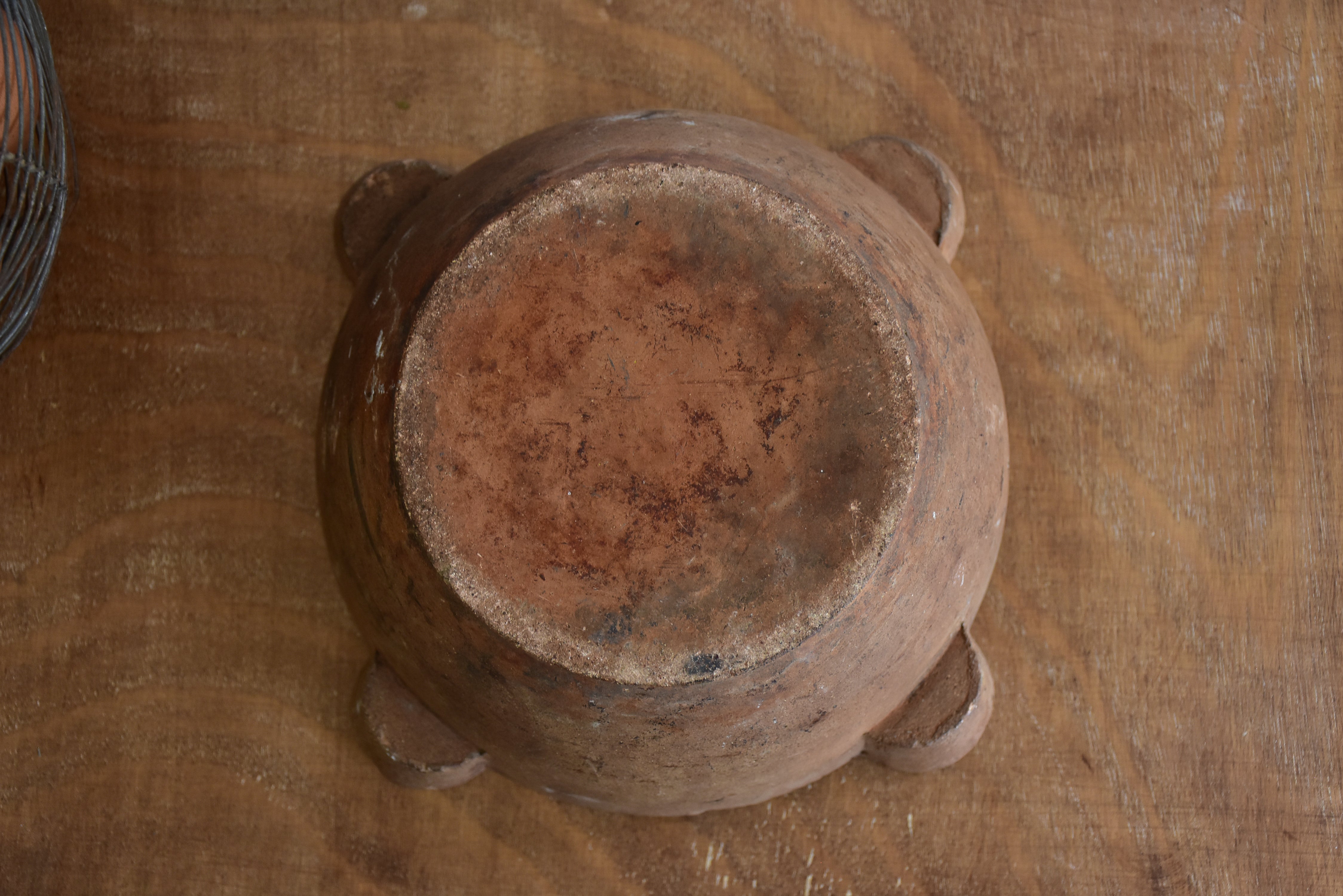 Vintage French mortar and pestle - terracotta