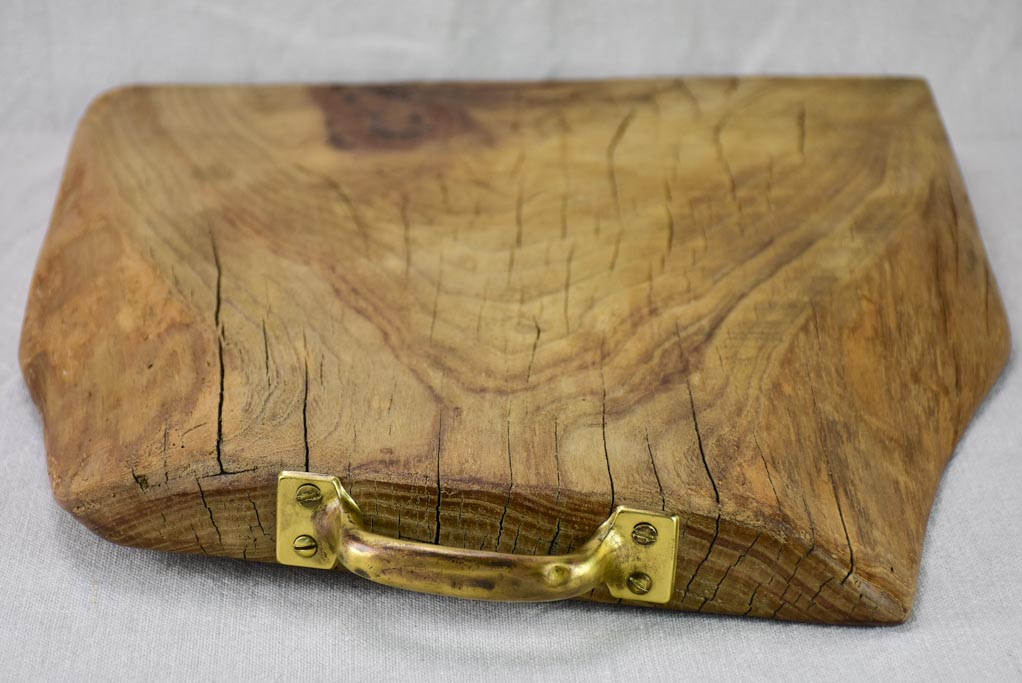 Vintage French cutting board with handle 15" x 18½"