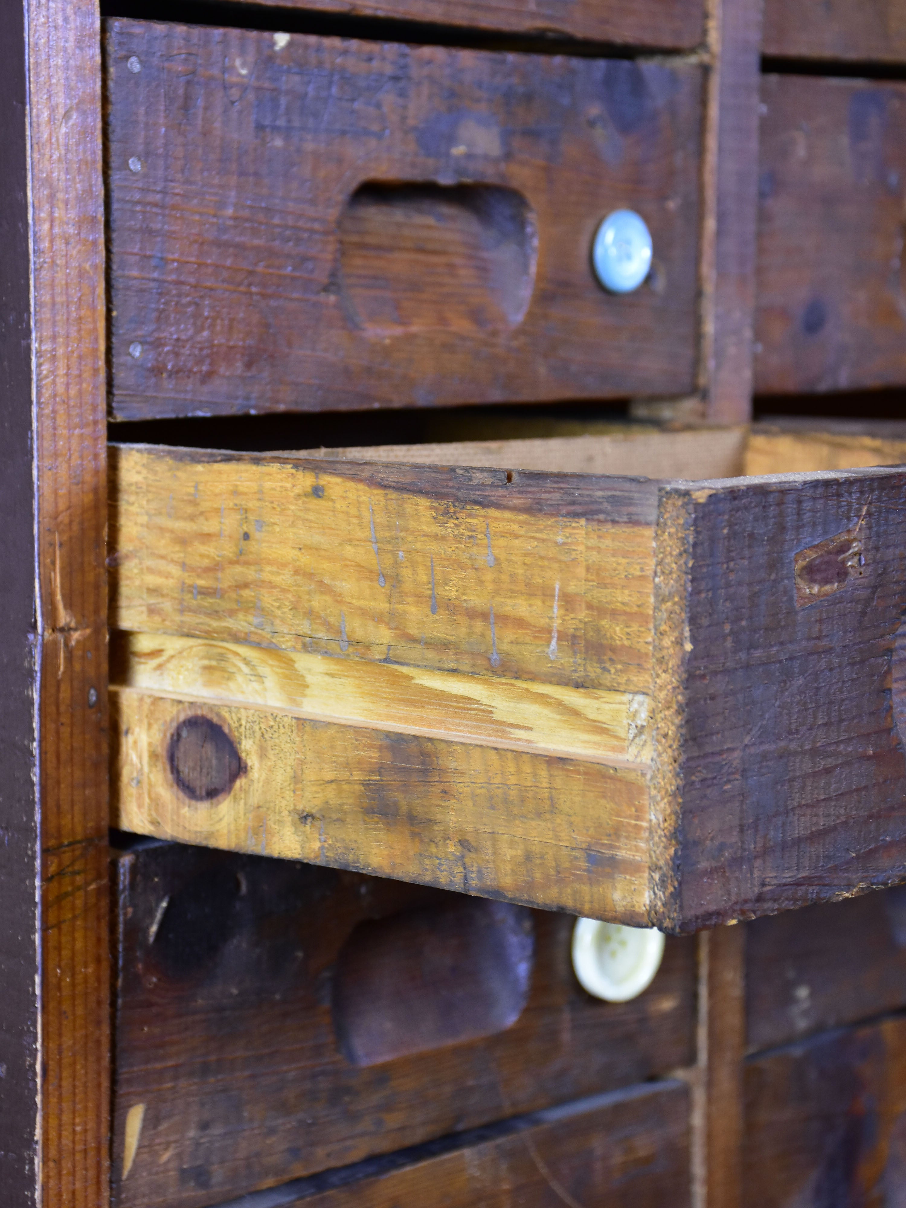 Vintage French drawers from a button shop