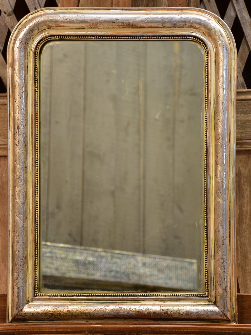 Antique French silver gilt and black Louis Philippe mirror - small 43 –  Chez Pluie