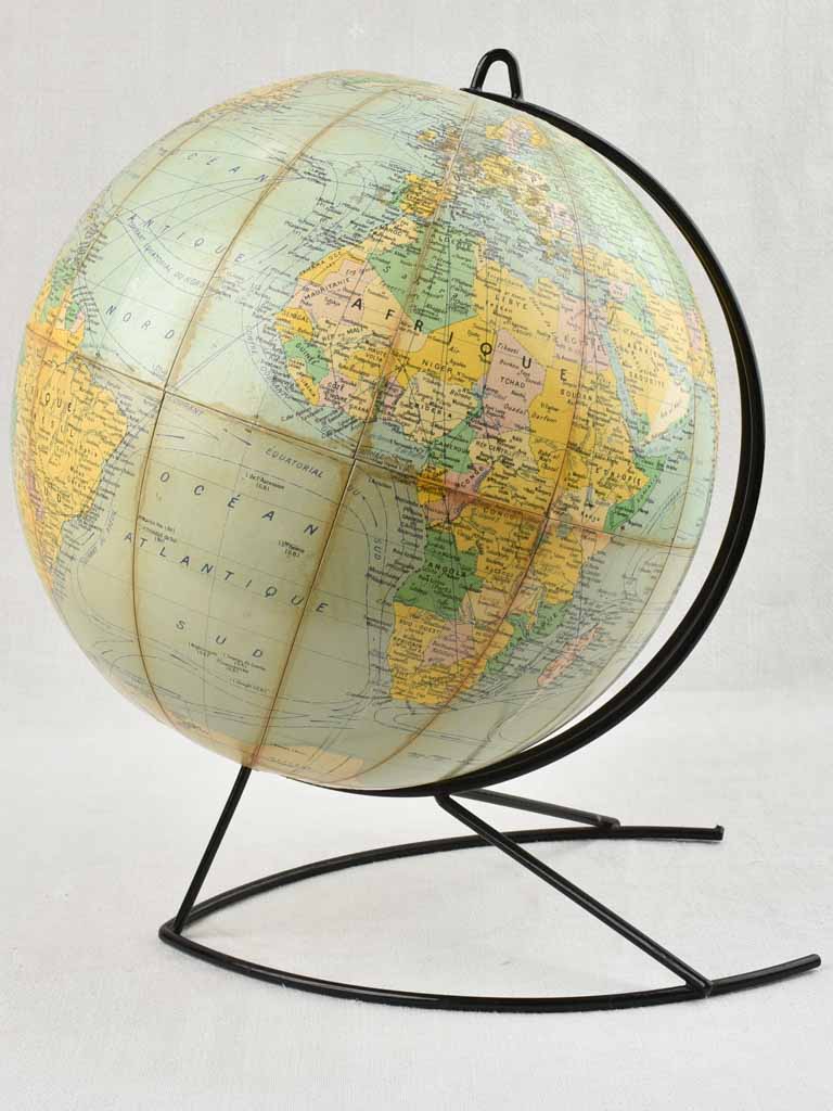 Vintage French world globe - 16¼"